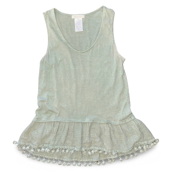 Anthropologie Eri + Ali Tasseled Peplum Tank - Picture 2 of 8